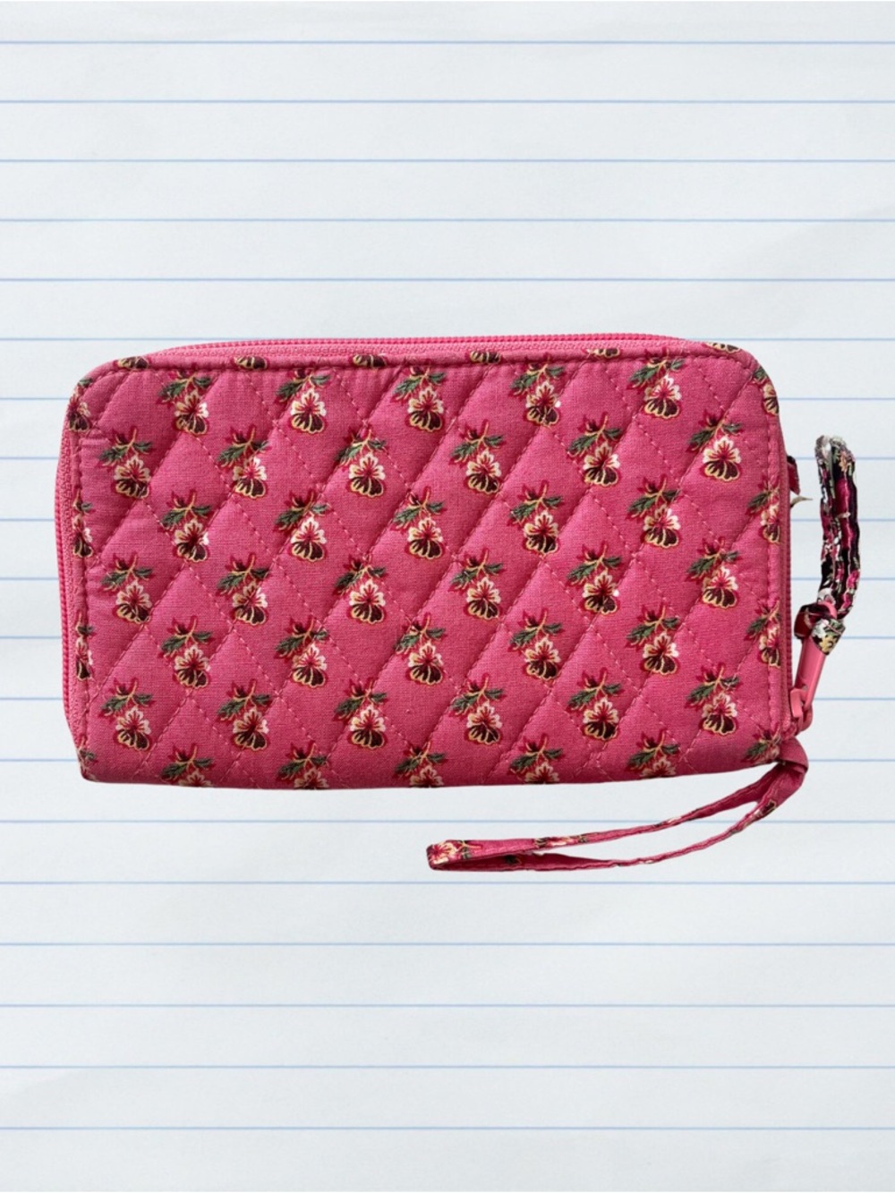 Vera Bradley Pink Pansy Wristlet Wallet